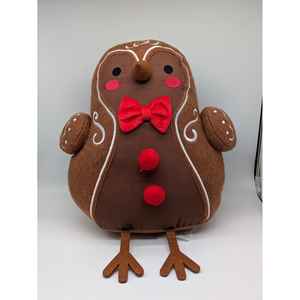 Wondershop Target Gingerbread Bird Decorative Throw Pillow Christmas 16" NWOT